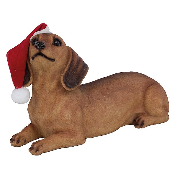 Cachorro Decorativo Basset Marrom 45cm