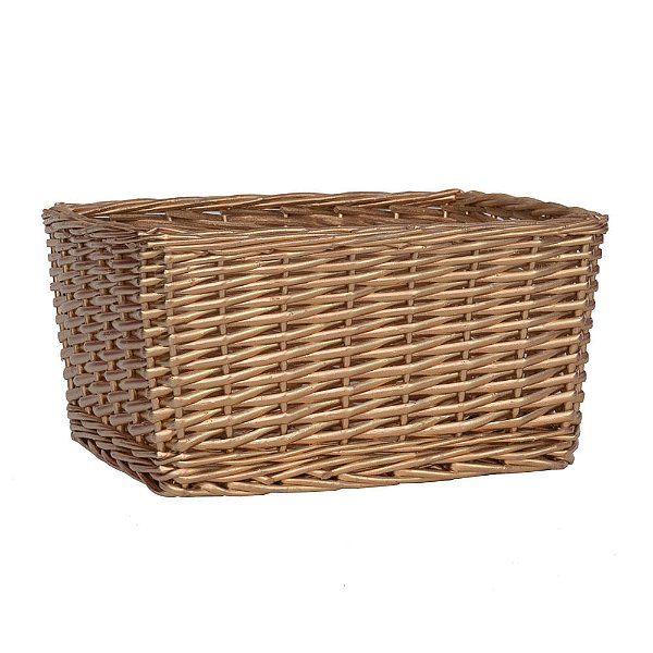 Cesta de Vime Retangular Ouro P