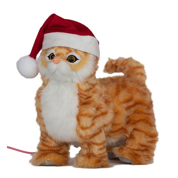 Gato Decorativo com Som e Movimento 25cm