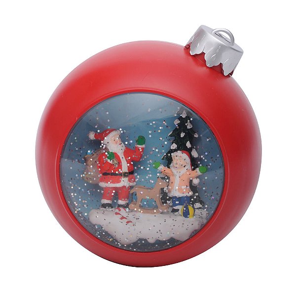 Globo Água Bola Noel Criança Vermelho