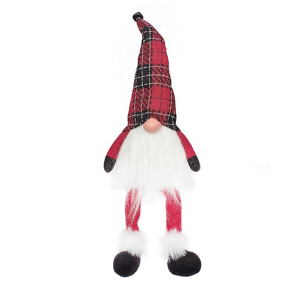 Kringle com Gorro Xadrez Iluminadoa