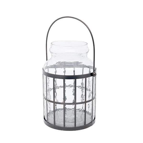 Luminaria Metal com Alça Preto e Incolor G