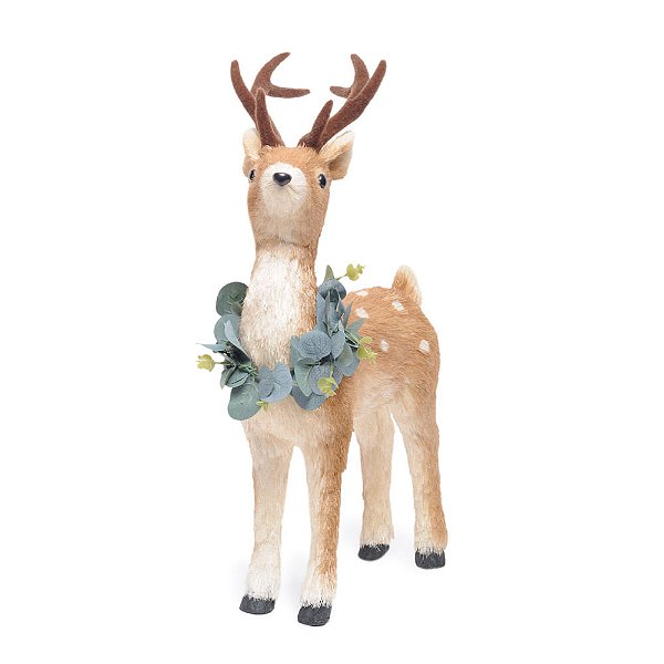 Rena com Folhas EucaliPreto Marrom e Branco e Verde G