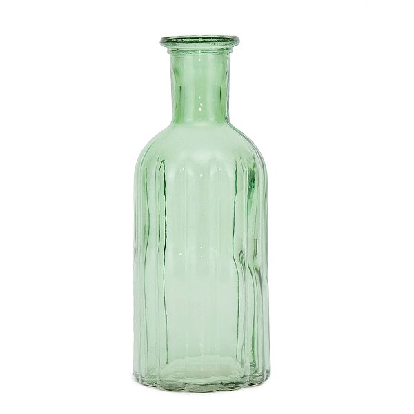Vaso de Vidro Liso Borda Larga Verde 450Ml