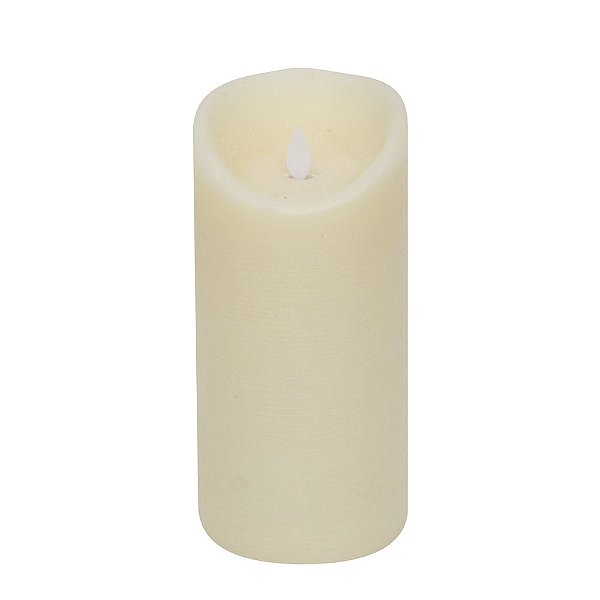 Vela Redonda com Led Marfim G