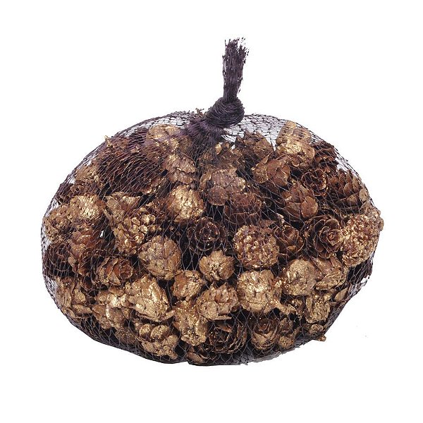 Saquinho com Mini Pinhas Marrom 200G