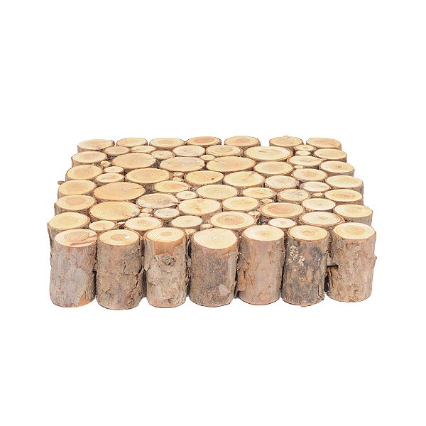 Suporte Quadrado Troncos Marrom 25X25