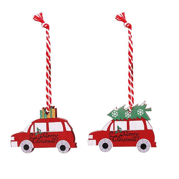 Enfeite para Pendurar Carro com Pinheirinho - 8 Un