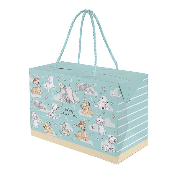 Caixa com Alça Prime Clássicos Disney Colorido P 23x10x14cm - 10 Un