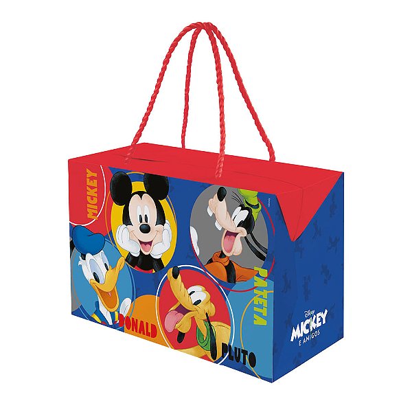 Caixa com Alça Prime Turma Do Mickey Colorido M 27x12x17cm