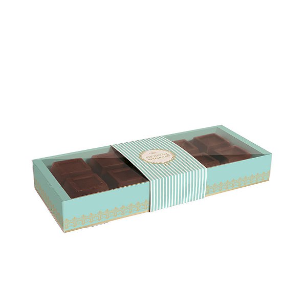 Caixa Tablete Produto Artesanal Candy Acqua Colorido 27,4x11x3,8cm - 10 Un