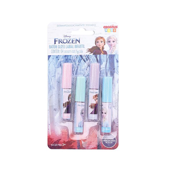 Lembrancinha - Batom Gloss Labial Frozen - 4 Un