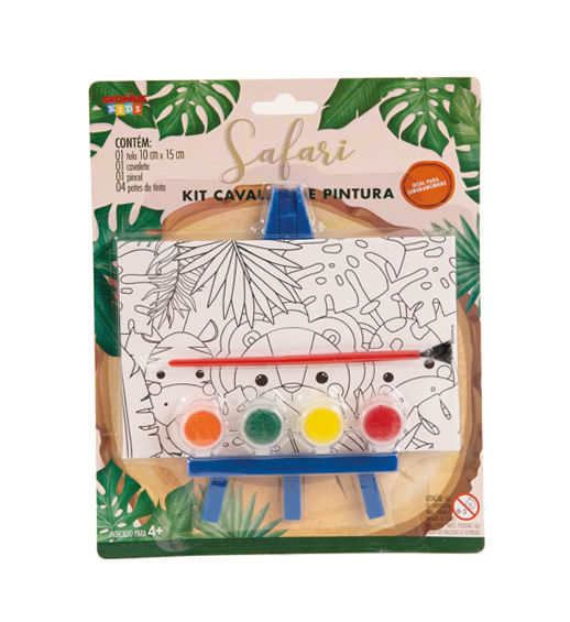 Lembrancinha Licenciada - Kit Cavalete para Pintura Safari - 1 Un