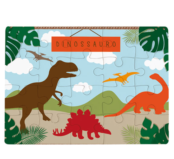 Lembrancinha Licenciada - Jogo Quebra-cabeça Dinossauros - 1 Un