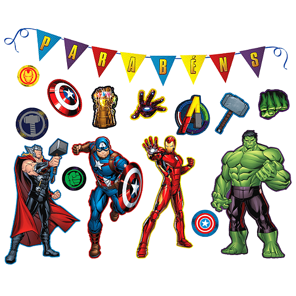 Kit Paineis Impresso Vingadores