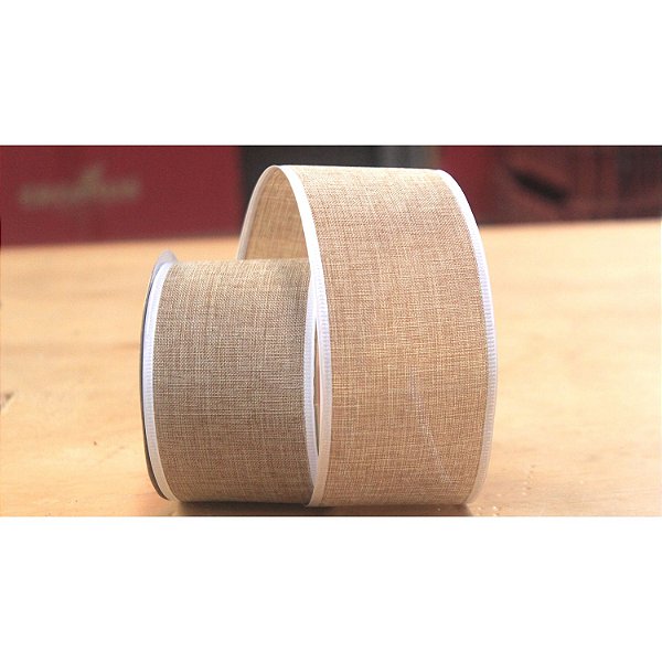Fita Juta Bege 6,3cm x 9,14m - 1 Un