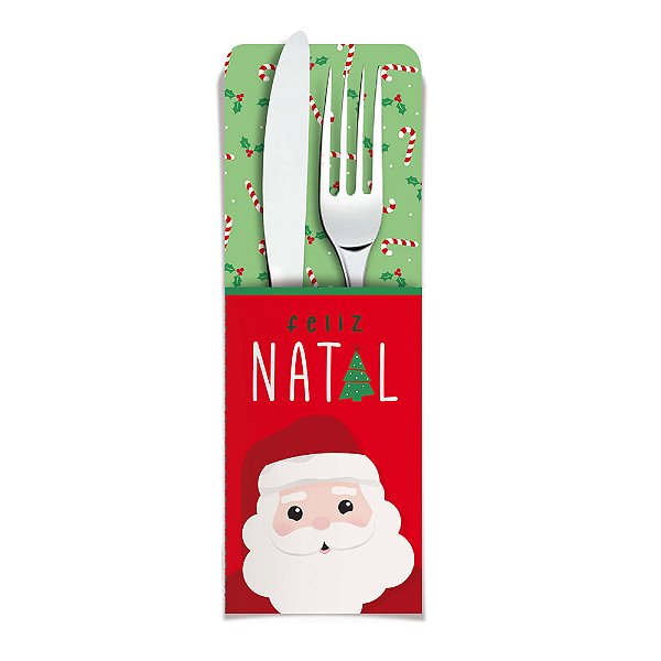 Porta Talher Papai Noel Chegou 7X20 - 8 Un