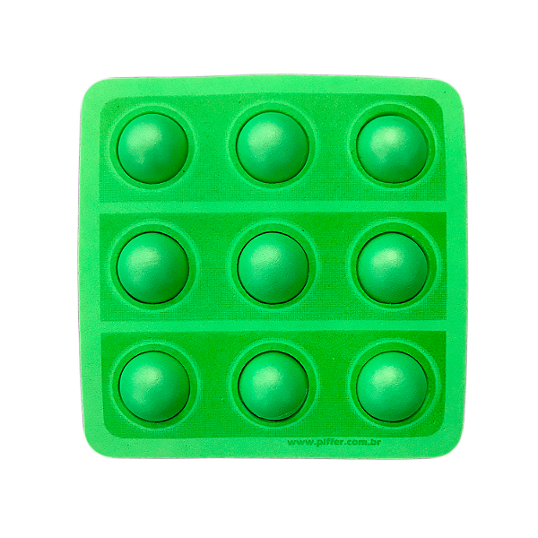 Aplique 3D Interativo Pop IT Verde em EVA