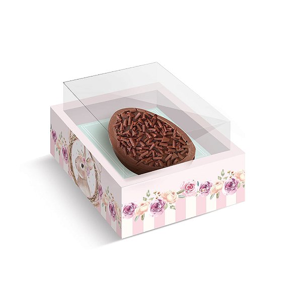 Caixa New Moldura para 1 Meio Ovo 250G Coelha Serena - 6 Un