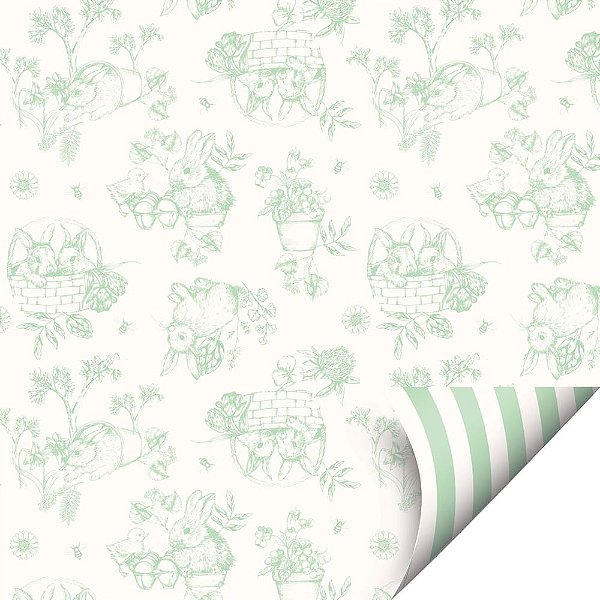 Folha Páscoa Double Face Class Fracês Vde 69X89 - 25 Un