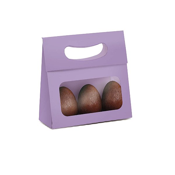 Mini Caixa Plus com Visor Lavanda 13x5,5x13cm - 10 Un