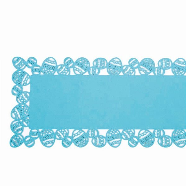 Caminho de Mesa Borda Ovo Azul 0,1x40x179 - 1 Un