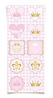 Reinado da Princesa - Adesivo Decorativo - 30 Un