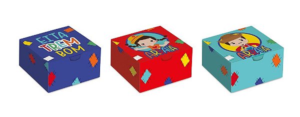 Caixa Divertida Para 4 Doces Balance Sortido 8,5x8,5x3,5cm - 10 Un