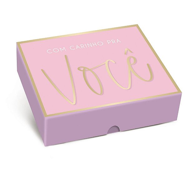 Caixa Retangular Tampa/Fundo New Candy Rosa P 17X13,5X4,5