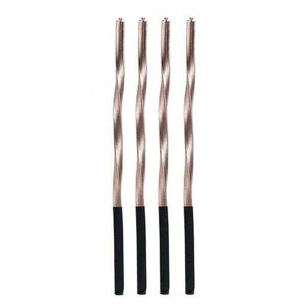 Vela Metalizada Torcida Rose Gold 15cm - V183 - 4 Un