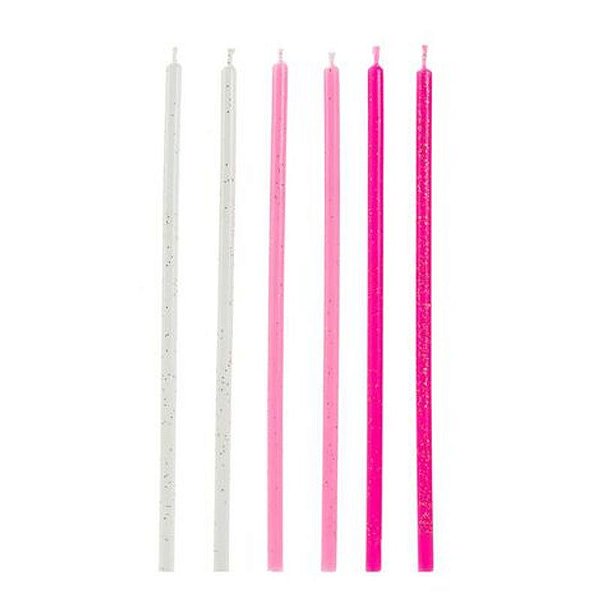 Vela Design Rosa Perolizada Número 7 - VAR07