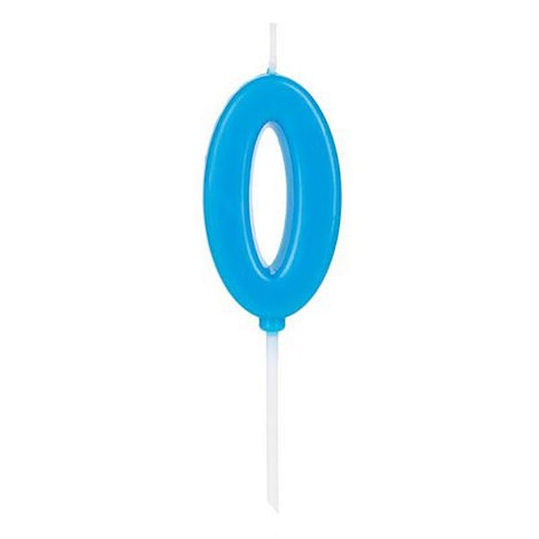 Vela Pick Azul Número 0 - VCA00