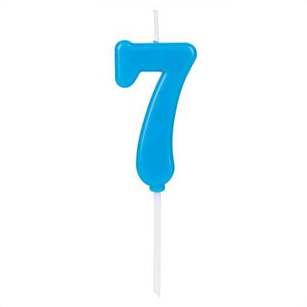 Vela Pick Azul Número 7 - VCA07