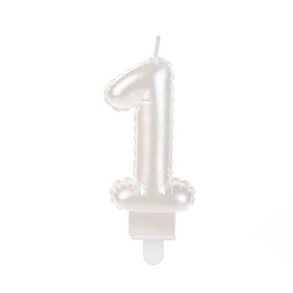 Vela Balão Branca Número 1 - VOB01