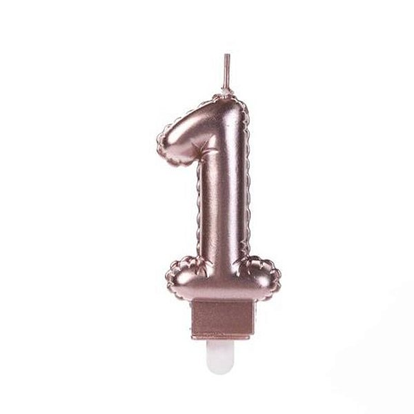 Vela Balão Rose Gold Número 1 - VOO01