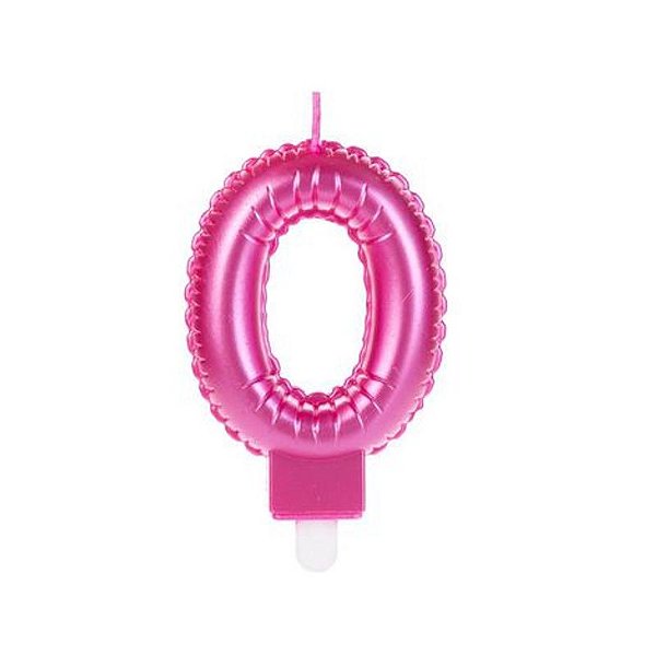 Vela Balão Rosa Número 0 - VOR00