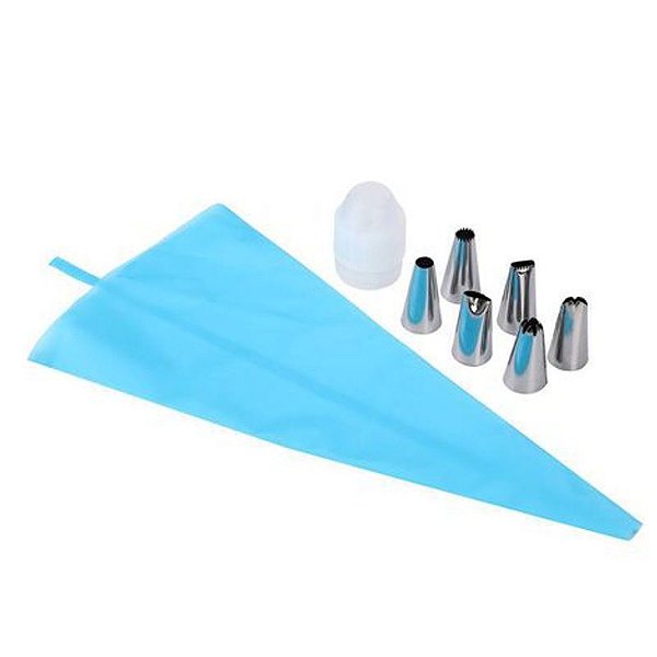 Kit Confeitaria Bicos + Adaptador + Manga - FT266 - 8 Un