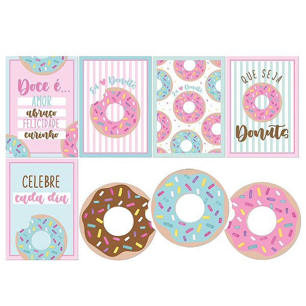 Cartaz Decorativo Donuts 25X35 - 8 Un
