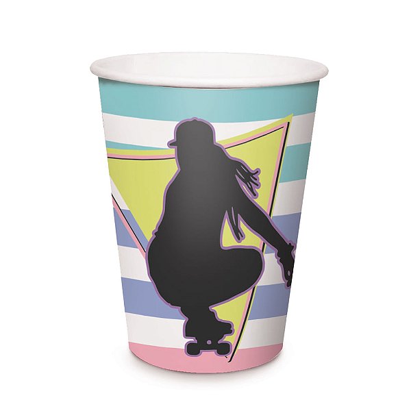 Copo De Papel Skate 240ml - 8 Un