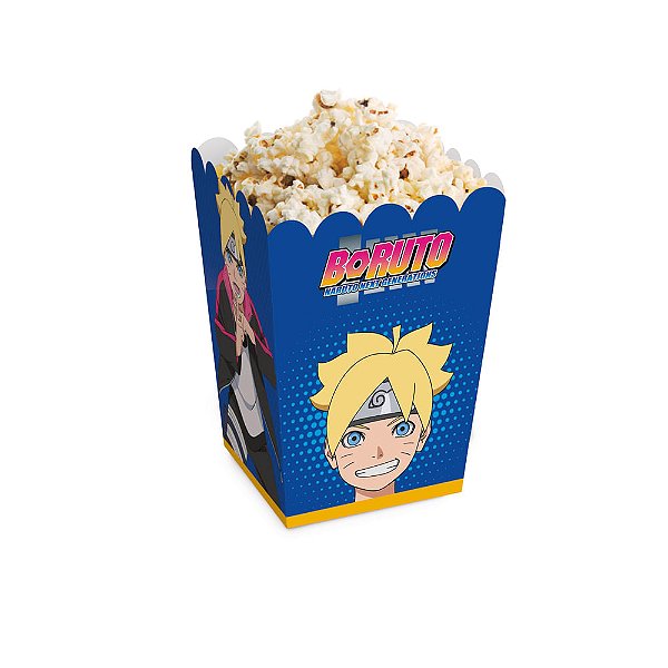 Caixa para Pipoca PP Boruto 5,5x5,5x9cm - 10 Un