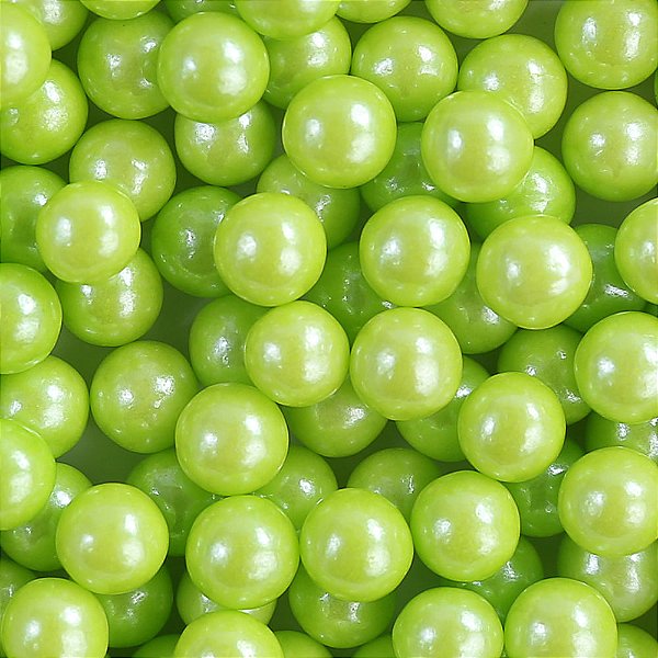 Confeito Sugar Beads Perolizados Verde 6mm 100G