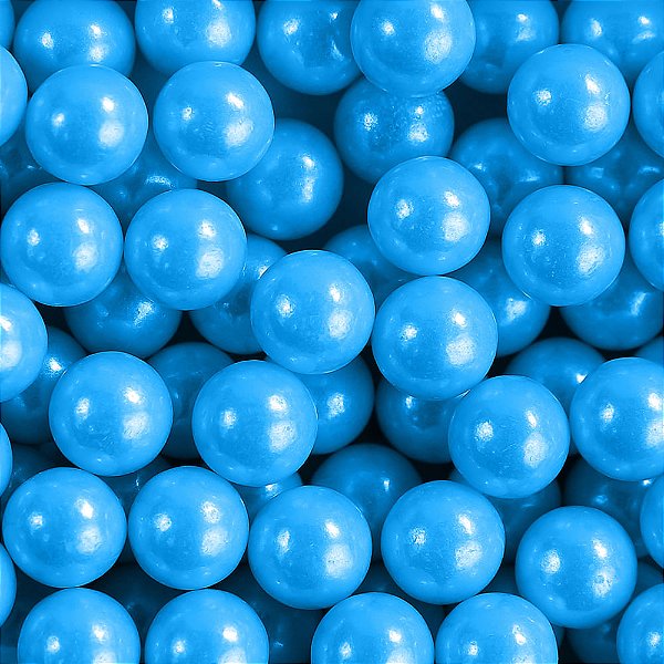 Confeito Sugar Beads Perolizados Azul Escuro 10mm 100G