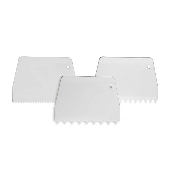 Espátula Raspadora Deco Plástico 9,5X13,5X0,4 - 3 Un - Cromus Allonsy