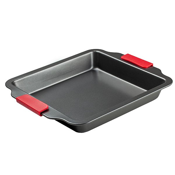 Forma de Aço Carbono Quadrada com Cabo Silicone 30X26,5X4cm - Cromus Allonsy