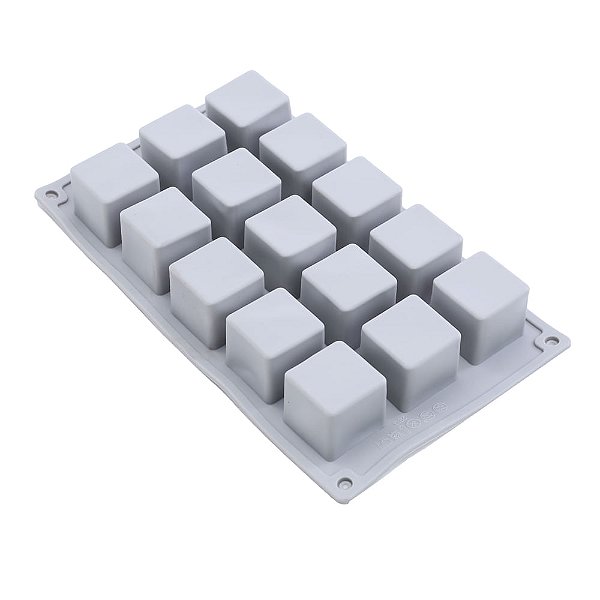 Forma de Silicone 26X15X3,2cm - Monoporção Mini Cubo - Cromus Allonsy