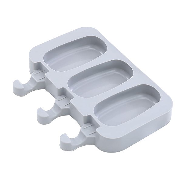 Forma de Silicone 19,2X14,5X2,5cm Picole Cakesicle 3 Cavidades - Cromus Allonsy