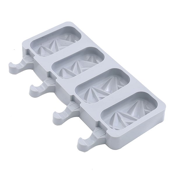 Forma de Silicone 25,6X14,5X2,6cm Picole Cakesicle 4 Cavidades - Cromus Allonsy