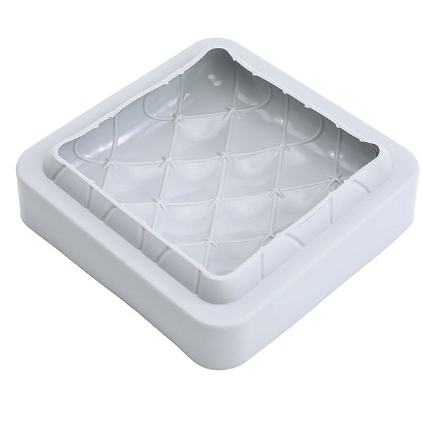 Forma de Silicone 19,2X19,2X5cm - Quadrada Coração Captone - Cromus Allonsy