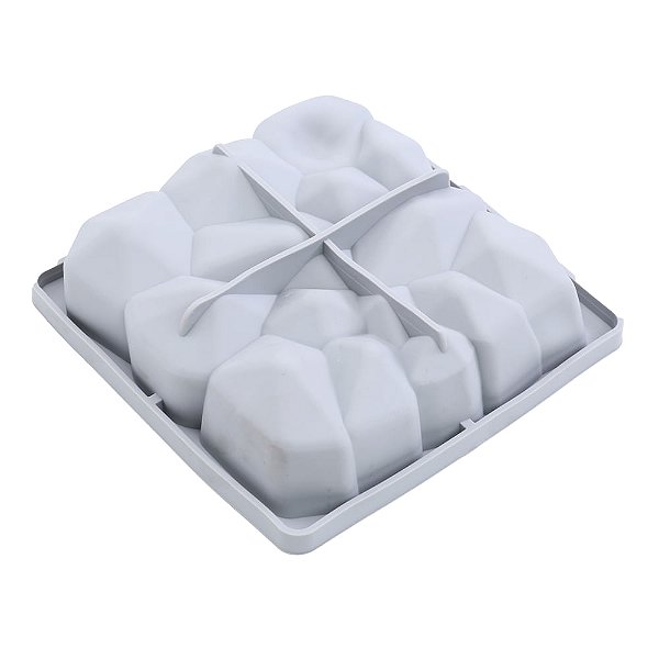 Forma de Silicone 17,7X17,7X5cm - Quadrada Quartzo - Cromus Allonsy
