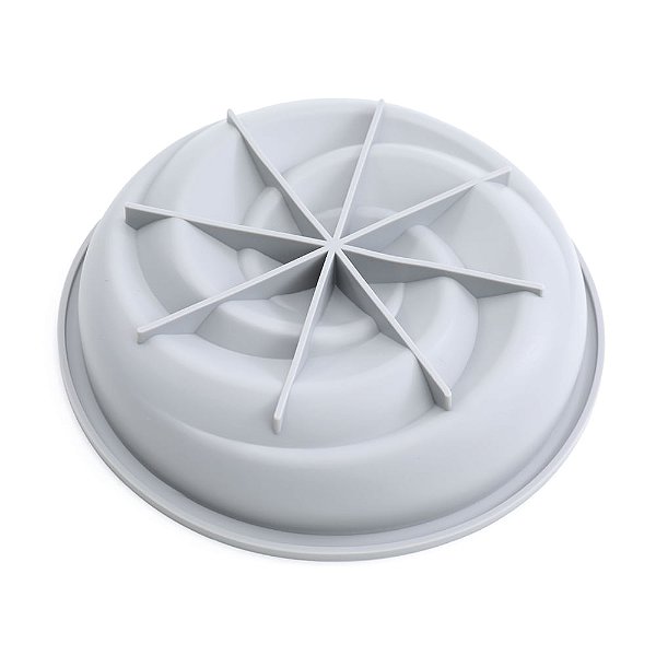 Forma de Silicone 20,8X20,8X5cm - Redondo Helice - Cromus Allonsy